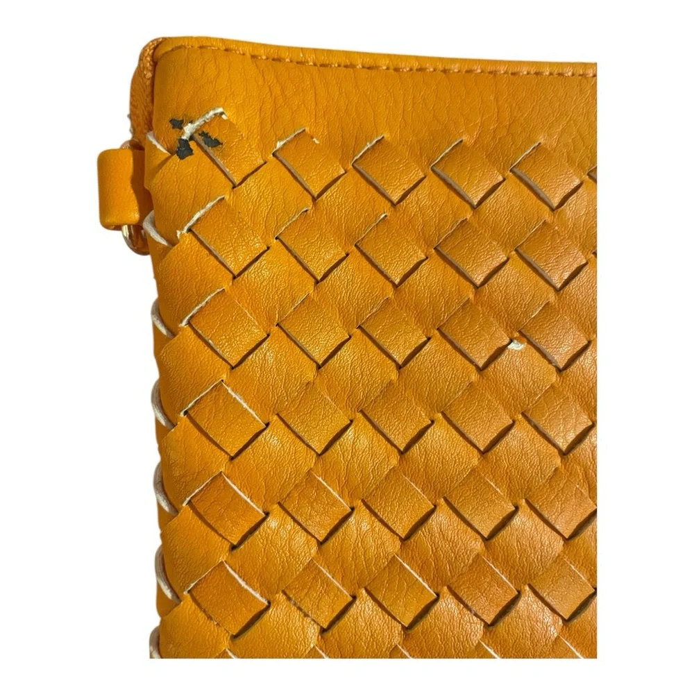 Charming Charlie Orange Woven Clutch Wristlet - Picture 3 of 10